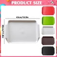 thumbnail image 3 of Large Unbreakable Plastic Serving Trays for Parties, 16.9x11.8 Inch Rectangular Platters for Appetizers and Fruits, BPA-Free Reusable Serving Tray for Restaurants,White, 3 of 8
