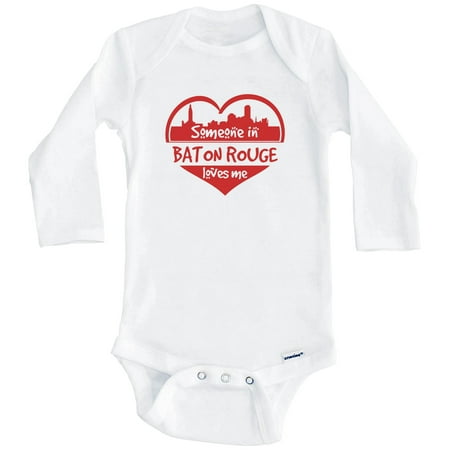 

Someone in Baton Rouge Loves Me Baton Rouge Louisiana Skyline Heart One Piece Baby Bodysuit (Long Sleeve) 6-9 Months White