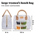 thumbnail image 5 of Fit + Fresh Bloomington Womens Lunch Bag, Insulated Lunch Box With Containers, Grey Seaport, 5 of 7