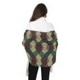 thumbnail image 4 of FORMRS Womens Scarf Winter Soft Long Big Warm Shawls Wrap Tassel Scarves, Green Tartan Pattern, 4 of 9