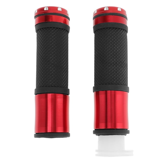 Kit de cubiertas para manillares de motocicleta Unique Bargains 7/8" 22mm 15/16" 24mm, agarres de aluminio y goma antideslizantes para motocicleta, scooter, bicicleta y ATV, color rojo, 1 juego