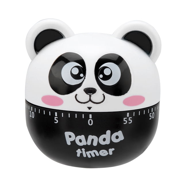Temporizador De Cocina Mecánico con Forma De Animal Adorable - Herramienta De Sincronización De Cocción Manual - Forma De Oso(Negro)