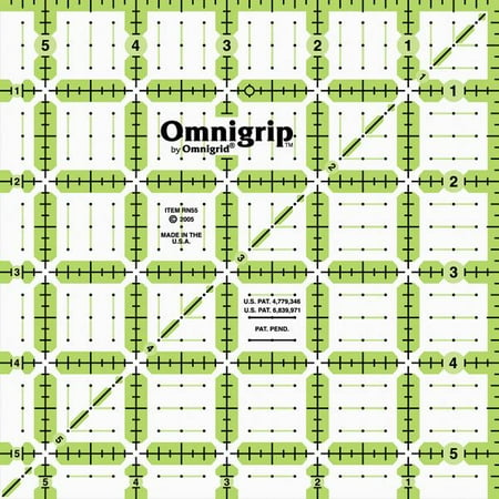 Omnigrip Non-Slip Quilter's Ruler, 5 1/2" x 5 1/2