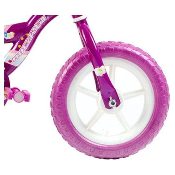 WonderWheels 12" Kid's Beginner Bicycle for 2-4 Years Old Boys' and Girls' Bike Foam Tire for Indoor Use No Brake - Purple