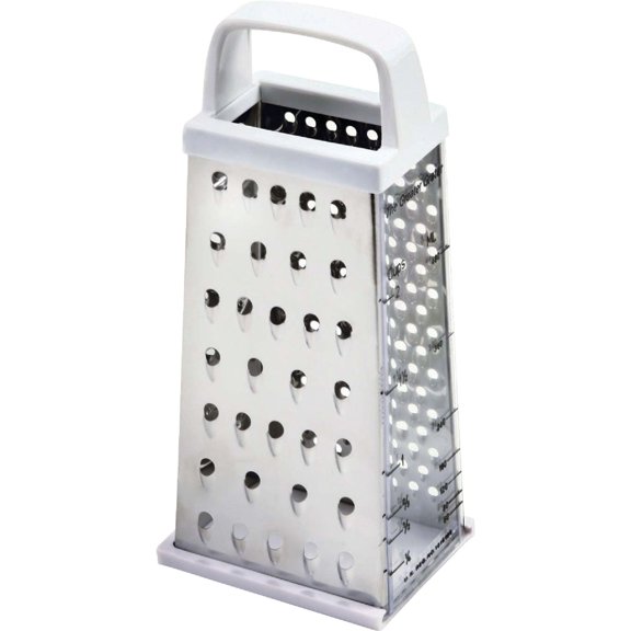 Norpro 4-Sided Grater - Stainless Steel, Rust Resistant - Silver, 8.25in/21cm