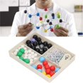 thumbnail image 1 of Molecular Model Kit, Safe Organic Inorganic Chemistry Learning Kit Colored PP Balls Convenient  For Teaching, 1 of 8