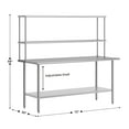 thumbnail image 4 of Flash Furniture Reader Portable Prep and Work Table Galvanized Steel Undershelf (NHWT3072OSH), 4 of 9