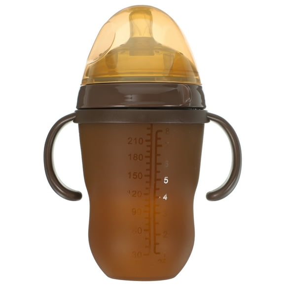 WORGEOUS Biberón de alimentación de 1 pieza, alimentador de biberón de leche de gran apertura con asa para bebé recién nacido