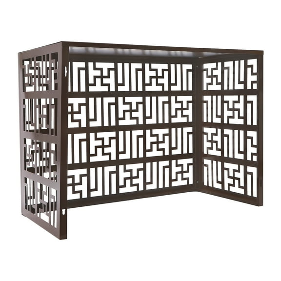 Modern Air Conditioner Fence, Aluminum Alloy Frame for Outdoor AC Unit Protection, Adds Style and Privacy, Includes Mounting Accessories