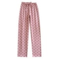 thumbnail image 4 of HUJlwoi Fall Sleep Pants for Women Print Lightweight Elastic Waist Pajama Pants with Pockets Soft Comfortable Pocket Loungewear, 4 of 7