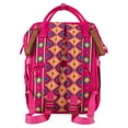 thumbnail image 4 of Wrangler Aztec Travel Backpack Baby Bag for Women with Stroller Strap and Side Bottle Pockets Organized Diaper Bag, Hot Pink, 4 of 8