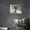 thumbnail image 2 of Four Season Wall Art Nature Tree of Life Pictures Wall Decor Country Colorful Landscape Canvas Painting Modern Artwork Home Decorations for Bathroom Living Room Bedroom Office Framed 16"x12", 2 of 5