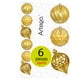 thumbnail image 1 of Esferas para árbol de navidad Artego extra grandes de 15 cm de diámetro paq 6 esferas  Dorado * Línea Caramel 3 texturas y acabados diferentes para colgar Christmas ornaments, 1 of 7