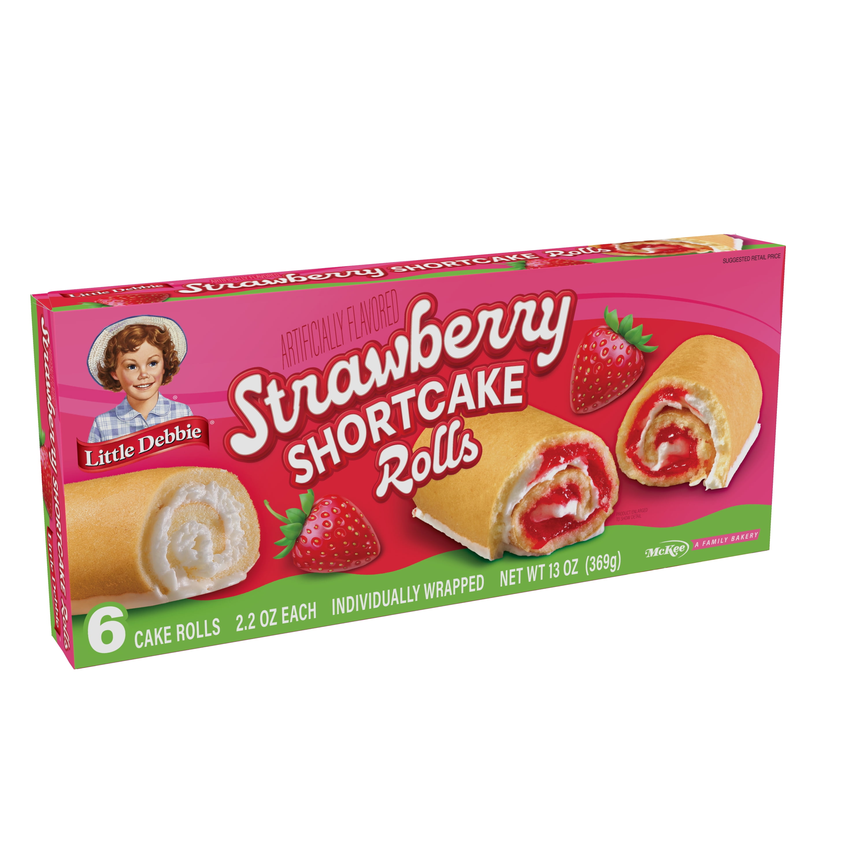 Little Debbie Strawberry Shortcake Rolls, 13 oz (6 count)