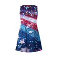thumbnail image 5 of Women's Loose Fit Sundress, Sleeveless V-Neck Summer Dress with Independence Day Theme, Perfect for Hot Weather and Festivals,Sky Blue 2XL, 5 of 5