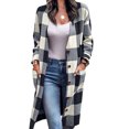 thumbnail image 4 of Long Sleeve Outwear, Plaid Outwear Elegant Single Breasted For Christmas Party For Women ANGGREK Otros, 4 of 5