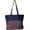 Navy Burgundy Cats - Embroidered Name, variant on Custom Personalized Fashion Print Zipper Top Tote Bag Navy Burgundy Cats - No Embroidery
