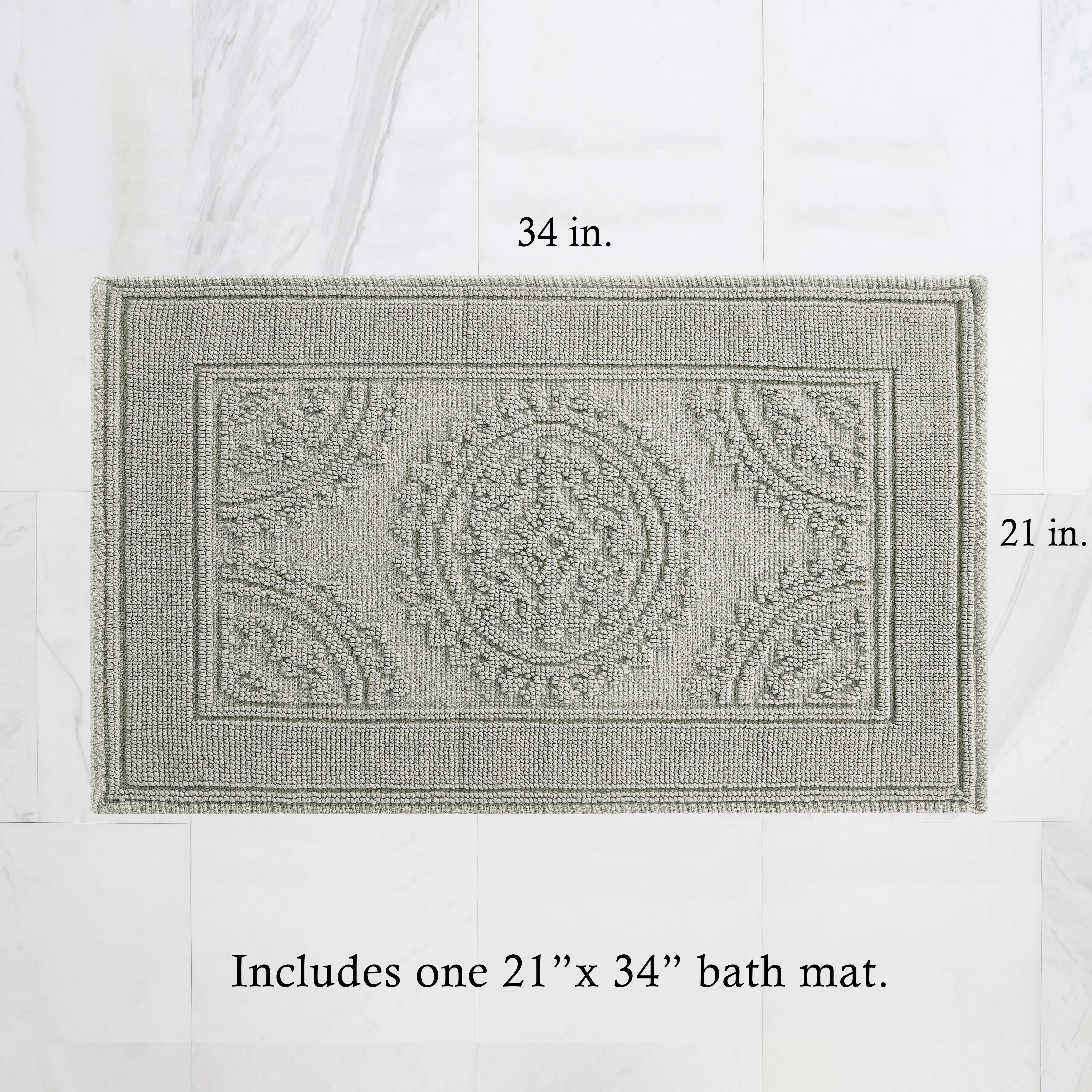 Purely Indulgent Egyptian 24” x 36” Bath Rug, 2-piece Set