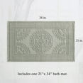 thumbnail image 6 of Grey Blue, Medallion, 21x34 in Bath Rug, Jean Pierre, 6 of 9