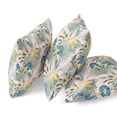 thumbnail image 5 of Amrita Sen Plant Illusion Suede Zippered Pillow with Insert in Blue Gray 16 x 16, 5 of 7