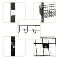 thumbnail image 3 of 3-Tier Over The Door Organizer with Baskets & Hooks - Black Metal Hanging Storage Rack for Kitchen, Bathroom, Pantry, 3 of 6