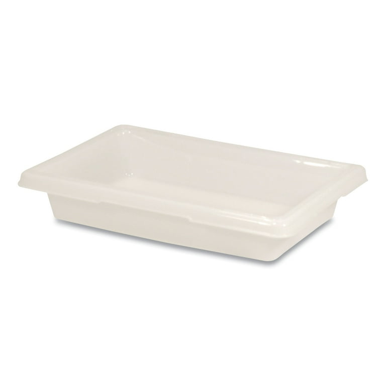 Food/Tote Boxes, 2 gal, 18 x 12 x 3.5, White, Plastic Food/Tote Boxes, 2 gal, 18 x 12 x 3.5, White, Plastic
