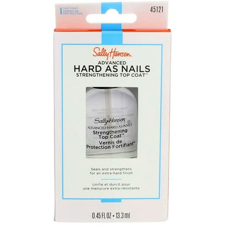 Sally Hansen Advanced Hard As Nails Strengthening Top Coat, 0.45 Oz, 2 Pack