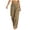 Khaki, variant on SeekIslan Womens Corduroy Cargo Pants Drawstring Waist Baggy Fit with Pockets for Casual Lounge Wear