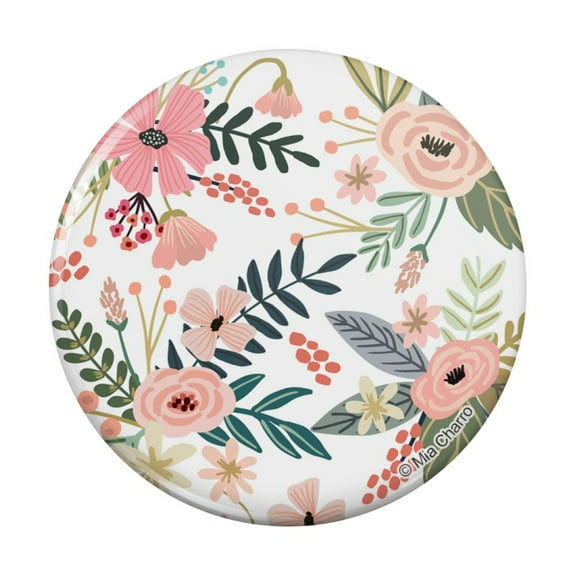 Flowers in a French Garden Pinback Button Pin