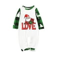 thumbnail image 2 of Odeerbi Christmas Pajamas for Family Holiday Long Sleeve Family Christmas Pajamas Matching Sets Baby Parent Child Printed Loungewear Set Two-Piece Sleepwear Xmas PJs Set Green, 2 of 4