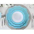 thumbnail image 5 of " OCCASIONS " 50 Plates Pack (25 Guests)-Heavyweight Wedding Party Disposable Plastic Plate Set -(25x10.5'' Dinner + 25x8'' Salad/dessert (Imperial Aqua & Silver), 5 of 10