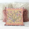 thumbnail image 2 of Pond Peacock Indoor/Outdoor Pillow in Muted Yellow Peach White 26x26, 2 of 5