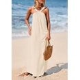 thumbnail image 4 of Vestido de verano PRETTYGARDEN 2025, holgado, con tiras, color albaricoque, 4 of 9