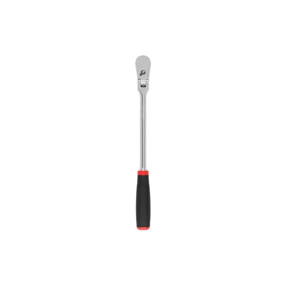 TEKTON 3/8 Inch Drive x 12 Inch Flex Head Non-Quick-Release Comfort Grip Long Ratchet | SRH22112