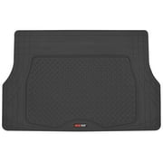 Motor Trend Original FlexTough Black Rubber Car Floor Mats with Trunk Cargo Liner - All Weather Automotive Floor Mats, Heavy Duty Trim to Fit Design, Floor Liners for Cars Truck Van SUV
