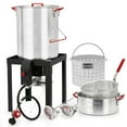 thumbnail image 2 of Yeshouse 30QT Turkey Fryer & 10QT Fish Fryer Combo Kit - 50,000 BTU Propane Burner, Aluminum Seafood Crawfish Boiler Pot with Basket & Stove Burner Stand for Camping, Outdoor Parties, 2 of 7