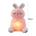thumbnail image 3 of Easter Pink Bunny Interactive Plush Toy with Breathing Motion & Glowing Night Light Soft Stuffed Animal Soothing Companion Cuddly Toy Hug Doll for Bedtime Sensory Play Kids, 3 of 5