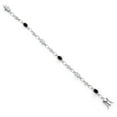 thumbnail image 2 of Gem Stone King 925 Sterling Silver White Moissanite and Black Onyx and Round White Lab Grown Diamond Tennis Bracelet for Women (2.74 Cttw, Gemstone Birthstone, Oval 6X4MM, 7.25 inches), 2 of 4