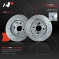 thumbnail image 3 of A-Premium Front Drilled and Slotted Disc Brake Rotors Set Compatible with Scion xA xB 2004 2005 2006 1.5L, Replace# S-31332, 63191002L, 3 of 8