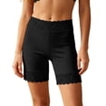 thumbnail image 2 of Slip Shorts for Under Dresses Anti Chafing Boyshorts Underwear Womens Seamless High Waisted No Show Panties Black One Size, 2 of 6