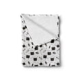 thumbnail image 2 of Pet Soft Flannel Fleece Throw Blanket, Cats in Outer Space with Constellation Stars Baby Childish Humor Kids Nursery, Cozy Plush for Indoor and Outdoor Use, 70" x 90", Black and White, by Ambesonne, 2 of 6