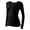 Elegant black, variant on L-2XL Plus Size Warm Bras Women's Fleece-Lined Thickened Base Layer Top Long Sleeve Autumn Winter Warm Clothing From China