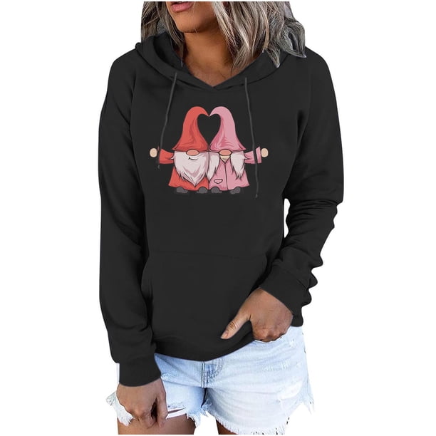 Blusa de manga larga con estampado informal de moda para mujer, suéter con capucha, Tops, sudadera Fridja bvmnju6063