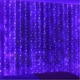 thumbnail image 1 of Cortina de luces LED de alambre de cobre con control remoto por USB, 3 x 3 luces con gancho, para decoración de bodas y dormitorios de Navidad, 1 of 6