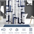 thumbnail image 4 of 1 cortina de ducha geométrica moderna, cortina de ducha impermeable, cortina de baño de poliéster para baño, cortina de ducha de tela texturizada, 71 x 71 pulgadas JAMW Sencillez, 4 of 5