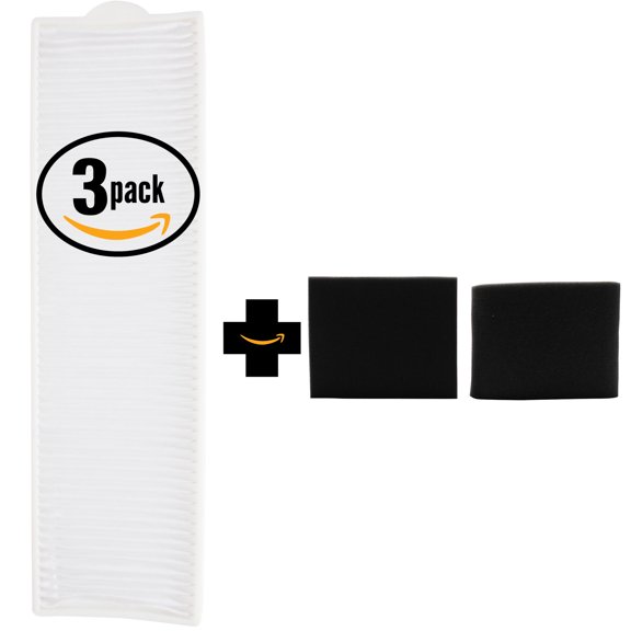 3 Replacement Bissell Lift Off Bagless 3760-04 Vacuum Pleated Post Motor, 1 Upper Tank and 1 Pre-Motor Filter - For Bissell Style 8, 14 & 3093 Pre Filter