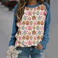 thumbnail image 1 of Aqestyerly Haut de Noël pour Femmes Blouse Imprimée Manches Longues Col Rond Tunique Décontractée, 1 of 3