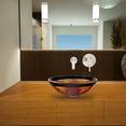 thumbnail image 4 of Vigo Auburn/Mocha Fusion Glass Vessel Sink and Olus Wall Mount Faucet Set, Brushed Nickel, 4 of 7