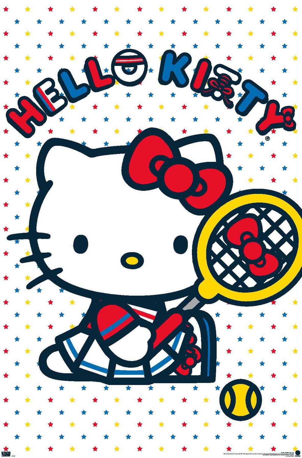 Hello Kitty and Friends: 21 Sports - Kitty Tennis Wall Poster, 22.375" x 34"