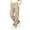 Khaki, variant on Girls Solid Color Drawstring Elastic Waist Cargo Pants, Multi Flap Pocket Wide Leg Kids Casual Trousers for Back to School Outdoor Daily Campus Wear(Army Green,5-6 Years)